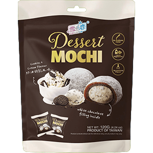 YUKI & LOVE - חטיף מוצ'י בטעם קרם עוגיות 120 גרם