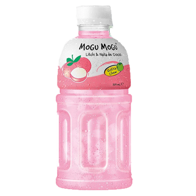 משקה מוגו מוגו ליצ'י עם חתיכות ג'לי קוקוס