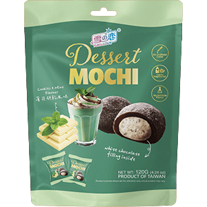 YUKI & LOVE - חטיף מוצ'י בטעם מנטה ועוגיות 120 גרם