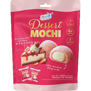 YUKI & LOVE - חטיף מוצ'י בטעם עוגת גבינה ותות 120 גרם