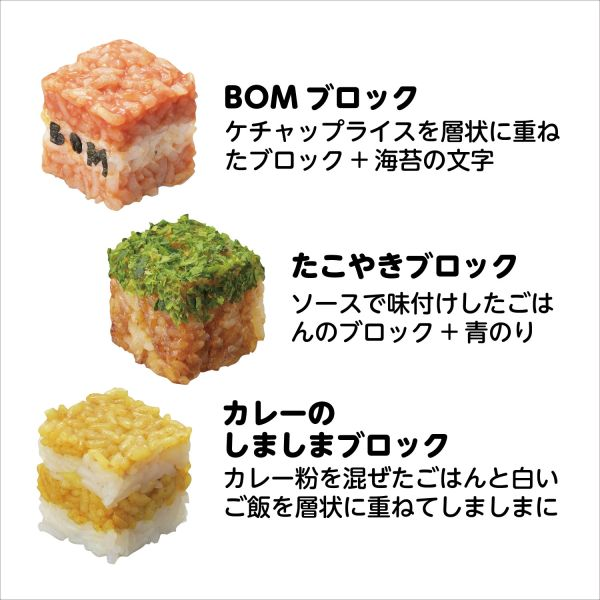 תבנית להכנת אוניגירי Minecraft מרובע 