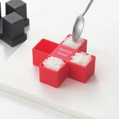 תבנית להכנת אוניגירי Minecraft מרובע 